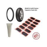 Janva Bisiklet Iç Lastik Şambrel Tamir Yaması Soğuk Yama 24 Adet + 1 Tüp Yapıştırıcı 4cmx2,5cm Beyaz