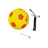 Janva Cimbombom Gs Top Sarı Kırmızı Maç Topu Futbol Topu Kauçuk + Pompa + Şişirme İğnesi