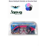 Janva Deniz Havuz Yüzme Seti Gözlük ve Snorkel Seti Bone Hediyeli (3 Parça)