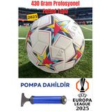 Janva Fifa 2025 European Şampiyonlar Ligi Özel Tasarımı Futbol Topu Lazer Dikişli 430 gram Pompa Hediyeli
