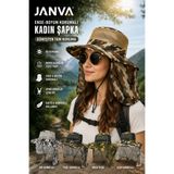 Janva Kamufulaj Desen Yazlık Yürüyüş Spor İzcilik Çalışma Şapkası Boyun Ense Korumalı