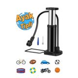 Janva Küçük Ayak Tipi Pompa Tekli Teker Araç Bisiklet Top Bot Lastik Şambrel Şişirme Pompası 1 Adet