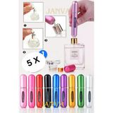Janva Parfüm Şişesinden Çanta Içi Mini Doldurulabilir Seyahat Cep Yedek Parfüm Şişesi 5 Ml (5 Adet)