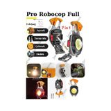Janva Pro Robocop Kamp Feneri Çok Fonksiyonlu Fener Anahtarlık Usb Çakmaklı Cam Kırıcı Kemer Kesici Açacak Çok Renkli