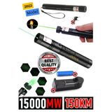 Janva Şarjlı Turbo Yeşil Lazer Pointer Kibrit Yakabilen 15000 Mv Güç 150Km Green Laser
