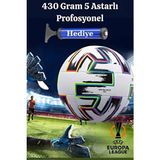 Janva UEFA Şampiyonlar Ligi Tasarım Futbol Topu 420 Gram Lazer Kesim Yumuşak Zeminler İçin - Çok Renkli