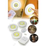Janva Uzaktan Kumandalı 3 Lü Spot Led Lamba Kablosuz Pilli Işıldak Dolap Işığı Mutfak Rafı Işığı