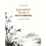 Japanese Sumi-e Sketchbook: 120 Blank Drawing Pages | Large 8.5" × 11" Artist Sketchbook for Ink Drawing, Brush Painting, Sketching, Illustration, Pencil & Charcoal
