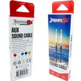 Japanex 3,5 mm Hasır Örgülü Aux Kablosu Renkli Ses Kablo