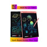 Japanex Tablet Lcd 8.5 Inç Dijital Kalemli Çizim Yazı Tahtası Grafik Not Yazma Eğitim Tableti (KARMA RENK).