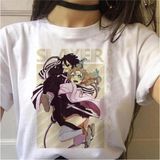 Japon Anime Demon Slayer Tişört GR348 - Beyaz