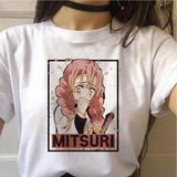 Japon Anime Demon Slayer Tişört GR351 - Beyaz