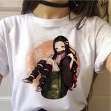 Japon Anime Demon Slayer Tişört Model JAP56 - Beyaz - XL