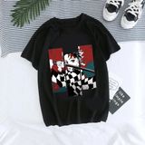 Japon Animesi Demon Slayer T-Shirt Unisex Tanjirou Kamado Kimetsu Nezuko MOD58 - Siyah - XL
