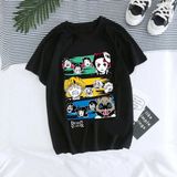 Japon Animesi Demon Slayer T-Shirt Unisex Tanjirou Kamado Kimetsu Nezuko MOD61 - Siyah