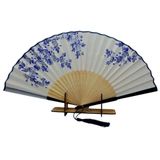 Japon Bambu Kumaş Yelpaze Çanta Boy Stant Hediyeli No.3