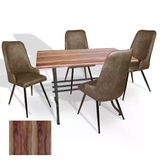 Japon - Çırağan Masa Takımı - 80X120 (Werzalit, Wermodin Ve Allzalit Tabla) - (Indiana Wood - Kahve)
