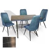 Japon - Çırağan Masa Takımı - 80X120 (Werzalit, Wermodin Ve Allzalit Tabla) - (Palazzo- Mavi)
