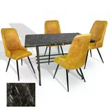 Japon - Çırağan Masa Takımı - 80X120 (Werzalit, Wermodin Ve Allzalit Tabla) - (Teramo - Sarı)