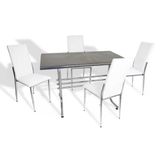 Japon - Gözde Masa Takımı - 70X120 (Werzalit, Wermodin Ve Allzalit Tabla) - (Grey Marble - Beyaz)