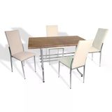 Japon - Gözde Masa Takımı - 70X120 (Werzalit, Wermodin Ve Allzalit Tabla) - (Rustic Dark - Krem)