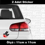 Japon İşaret Sticker Etiket - 2 Adet Araba Kask Motosiklet Laptop Tablet Pc Atv Uyumlu Sticker 2 Adet