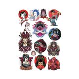 Japon Kadınları Sticker Set 15 Parça Telefon, Tablet, Defter, Laptop Sticker