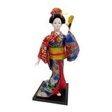 Japon Kimonolu Geyşa Bebek Biblo 30 cm No.17
