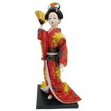 Japon Kimonolu Geyşa Bebek Kabuki Biblo 30 cm No.15