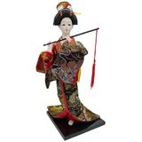 Japon Kimonolu Geyşa Bebek Kabuki Biblo 30 cm No.22