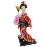 Japon Kimonolu Geyşa Bebek Kabuki Biblo 30 cm No.23
