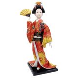 Japon Kimonolu Geyşa Bebek Kabuki Biblo 30 Cm No.5