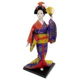 Japon Kimonolu Geyşa Bebek Kabuki Biblo 30 cm No.9