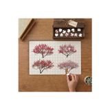 Japon Kiraz Çiçeği Ağaçları Tasarımı 240 Parça Ahşap Puzzle Ahşap Kutuda MP00488
