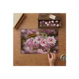Japon Kiraz Çiçeği Dalı Yakın Çekim Tasarımı 240 Parça Ahşap Puzzle Ahşap Kutuda MP03267