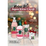 Japon Kiraz Çiçeği Köpük Sabun 500ml, Kolonyalı Mendil 150'li, Losyon 280ml ve Rosie Pamuk