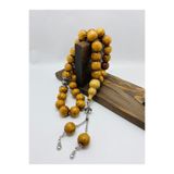 Japon Kirazı Tespih Atölye Yapımı, Metal Püsküllü, 33'lü Set
