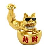 Japon Maneki Neko Şanslı Kedi Figürü Reçine No.1 30x30cm