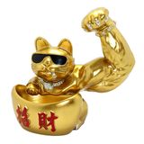 Japon Maneki Neko Şanslı Kedi Figürü Reçine No.4 30x30cm