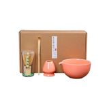Japon Matcha Matcha Seti, Matcha Çırpıcısı (Chasen), Whisk Tutucu, Matcha Kasesi ve Geleneksel Bambu Ölçü Kaşığı