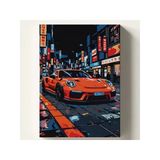 Japon Porsche Temalı Sayılarla Boyama Seti, 50X70 Cm