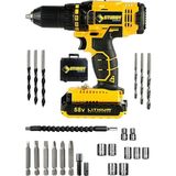 Japon Technology 58V 8AH Fuy-3 Darbeli Metal Şanzıman Şarjlı Çift Akülü Vidalama 27PRÇ Uç Setli