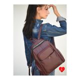 JARA Bag Freya Bordo Kadın Sırt Çantası | Şık, Yumuşak Dokulu ve 5 Bölmeli