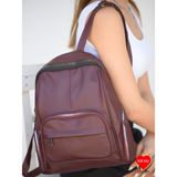 Jara Bag Jara Frida Yıkama Deri Sırt Çantası - Bordo