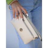 Jara Bag Jara Moon Kadın Orijinal Mini Çapraz Ayarlanabilir Askılı El, Kol ve Omuz Çantası - 10D-Krem