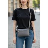 Jara Bag Jara Moon Kadın Orijinal Mini Çapraz Ayarlanabilir Askılı El, Kol ve Omuz Çantası - Gri