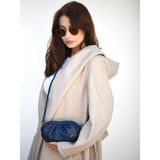 Jara Uruz Çok Bölmeli Mini Clutch Omuz Çantası - 003-Lacivert