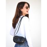 Jara Uruz Çok Bölmeli Mini Clutch Omuz Çantası - --Siyah
