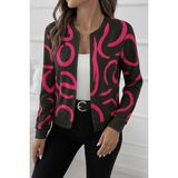 Jardin Allure Kadın Uzun Kollu Önden Fermuarlı Kısa Şardonlu Dalgıç Ceket - L - XL - Mor