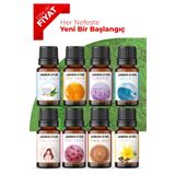 JARDIN D'OR 8'li Set Esansiyel Uçucu Yağ Buhurdanlık Yağı Hava Nemlendirici Aroma Difüzörü Kokusu Esans Set1
